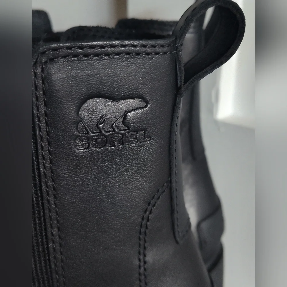 Sorel NWOT Women's Black Joan Now Round Toe Pull On Chelsea Boot | Sz 9.5